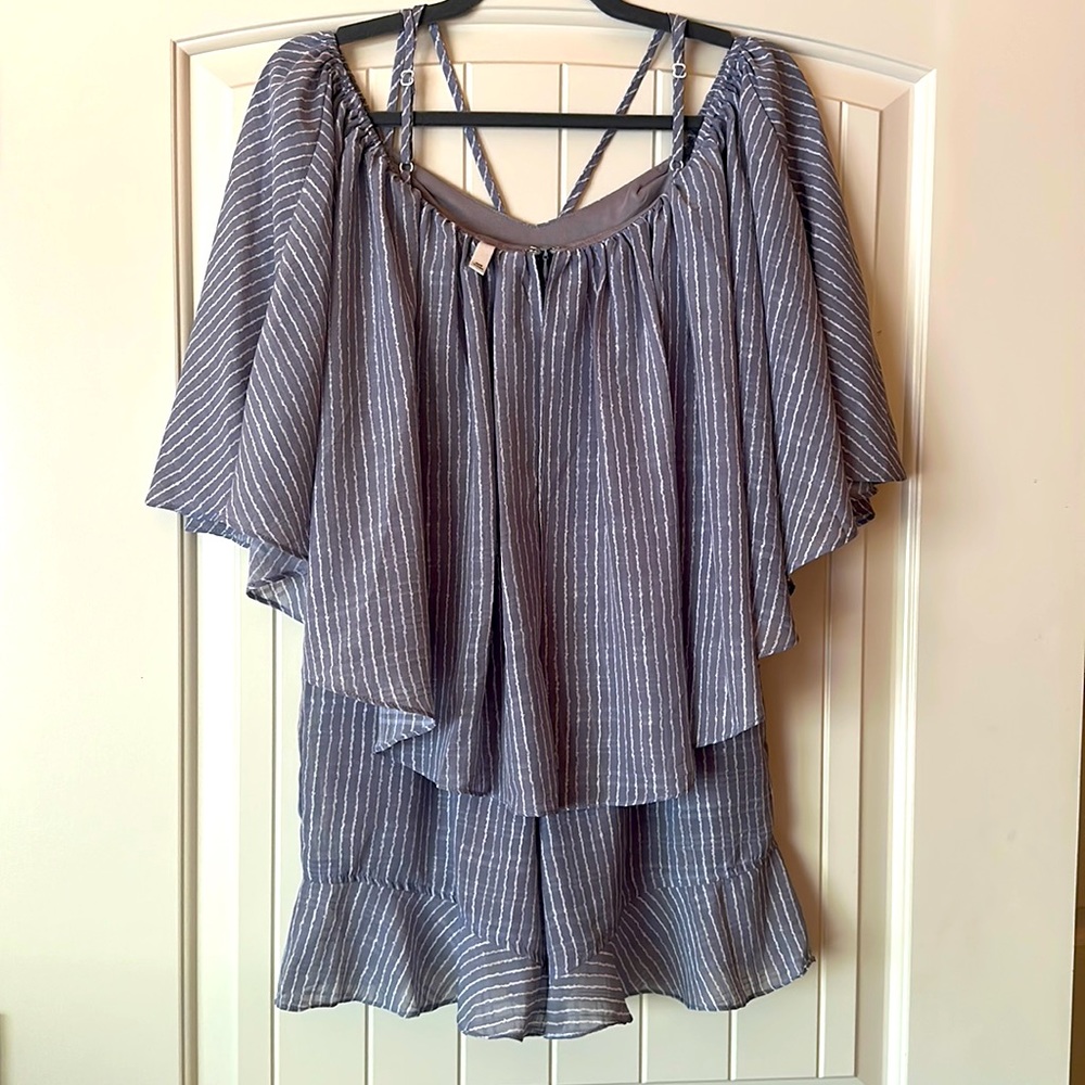 Size Medium, Light Gray, “Glam,” Romper